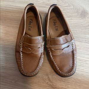 Boys Brown Leather Loafers